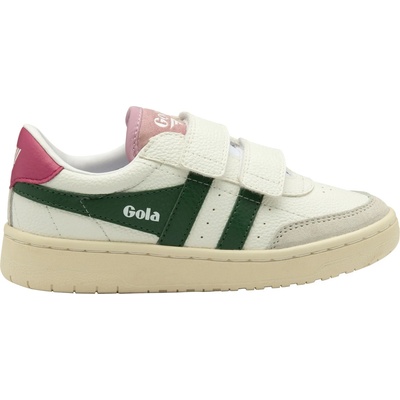 Gola Детски маратонки Gola Kid's Falcon Strap Sneakers - White / Evergreen / Fuchsia - размер 3 (UK) (702-3977-0221)