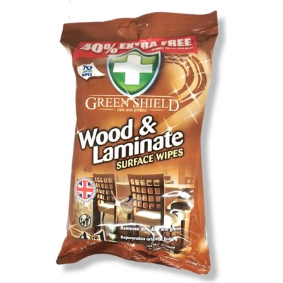 Green Shield мокри кърпи за почистване на дървени повърхности, 70 броя