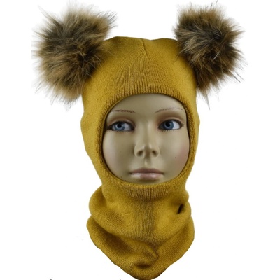 detská kukla 2 brmbolce horčicová