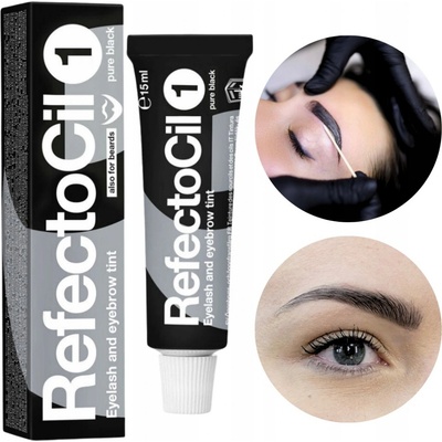 RefectoCil 1 Pure Black henna na obočie a riasy 15 ml