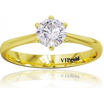 VIPgold Zásnubný prsteň s briliantmi zo žltého zlata 0512.0,30 0,40