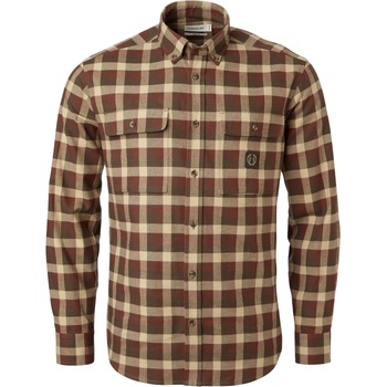 Chevalier Мъжка риза с копчета Chevalier Heron Flannel Shirt - Holly Green Checked (033-2276-0111)