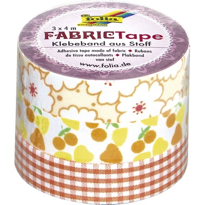 Creatoys Textilní washi pásky žluté 3 ks , 15 mm × 4 m – Hledejceny.cz
