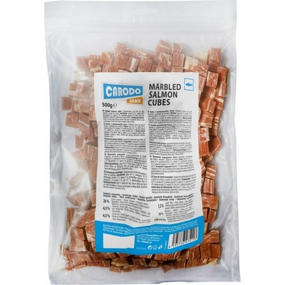 CARODO Dog poch. Kousky z mramorovaného lososa 500 g