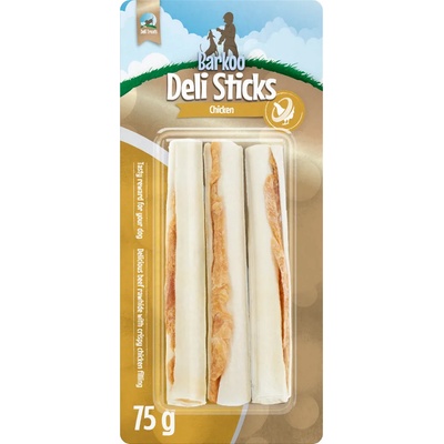 Barkoo 3 броя по 12, 7см (75г) Deli Sticks Chicken Barkoo пръчици от пресована кожа, лакомство за кучета