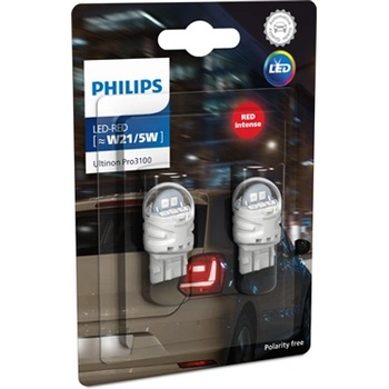 Philips Крушка, LED, стоп светлини / габарити PHILIPS W21/5W, 12V, 1, 75/0, 65W, 65/32lm, 2 бр