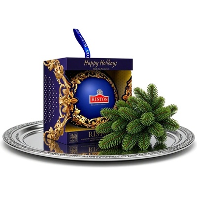 RISTON Happy Holidays modrá baňka sypaný čaj 40 g