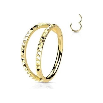 Šperky4U zlacený kruh helix cartilage tragus piercing NS0051GD-1208