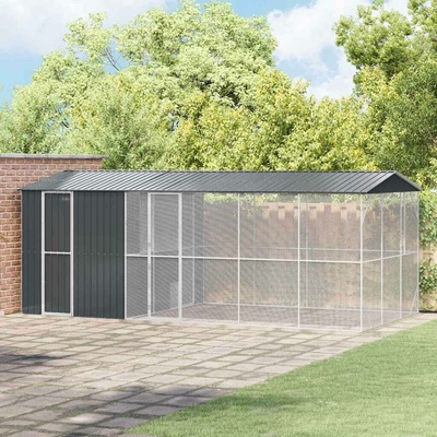 vidaXL Ptačí klec antracitová 645 × 310 × 247 cm pozinkovaná ocel 9799.3325163
