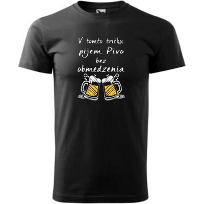 Vtipné tričko pivo sieťka čierne