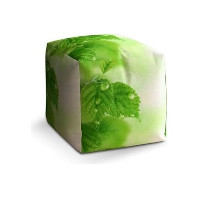 Sablio Taburet Cube Listy 2: 40x40x40 cm