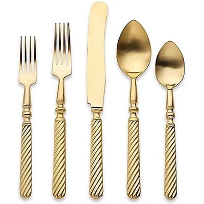 Herdmar (Португалия) Комплект прибори за хранене HERDMAR SOBOR позлатени матирани - 30 части (Herdmar 202-3030-0416-100-0020)