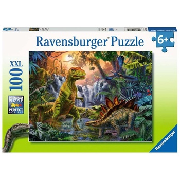 Ravensburger Пъзел Ravensburger от 100 XXL части - Оазис на динозаврите (12888)