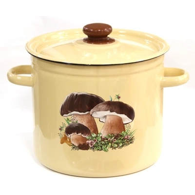 Новомосковская посуда Н-Тенджера 12lt "СМЕТАНА с ГЪБКИ" (I1624/2) (0129417)