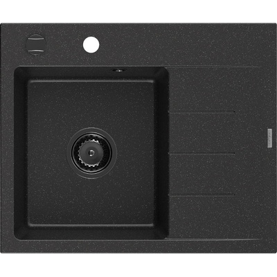 Mexen Ben гранитна мивка с 1 отделение и капковник, лява 600 x 500 мм (6522605000-73-B)