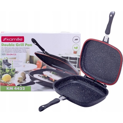 Kamille Grilovací pánev 32 cm s mramorovým povrchem