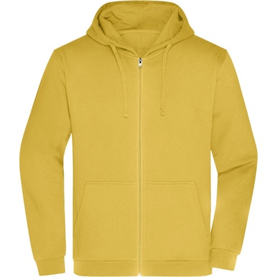 James & Nicholson mikina JN 756 s kapucí na zip, pánská COT02075620001 yellow