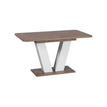 Carmen Разтегателна трапезна маса vegas - дъб канзас + сив