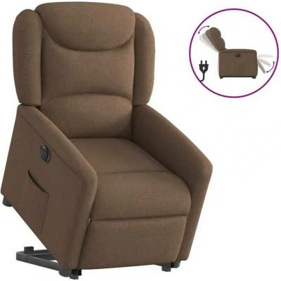 vidaXL 11461.3303218 Elektrické zvedací polohovací hnědé textil