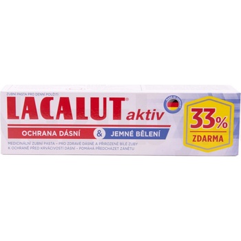 Lacalut aktiv zubná pasta ochrana ďasien & jemné bielenie 100 ml