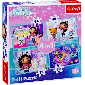 Trefl Пъзел Trefl 4 в 1 - Голямото приключение на Габи (34670)
