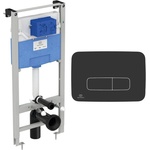 Ideal Standard Комплект тоалетно казанче с рамка Ideal Standard ProSys и клап Oleas M3 матово черно (R020467+R0123A6)