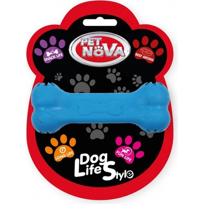 Petnova hračky pre zvieratá TPR SNACKBONE BLUE hračka pre psa 11 cm