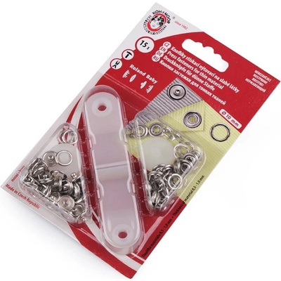 Kohinoor Kovové patentky Roland Baby 10 mm nikl – Zboží Mobilmania