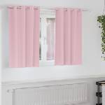 Pure Line Home Плътни завеси в цвят бебешкорозово с метални халки, 2 бр. , 140 x 140 см