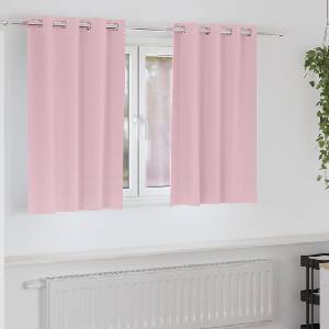 Pure Line Home Плътни завеси в цвят бебешкорозово с метални халки, 2 бр. , 140 x 140 см