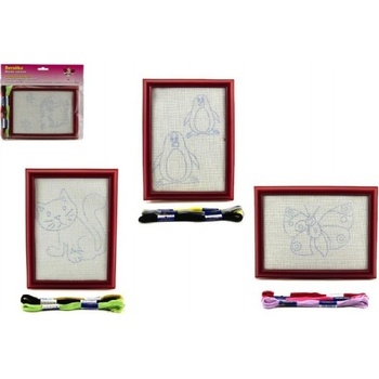 Teddies Vyšívání obdélníkový rámeček