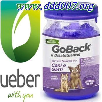 Ueber -Италия Гел за отблъскване на кучета и котки Go Back с лавандула 500гр