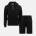 Firetrap Мъжки екип Firetrap Hood Shirt and short Set Mens - Black