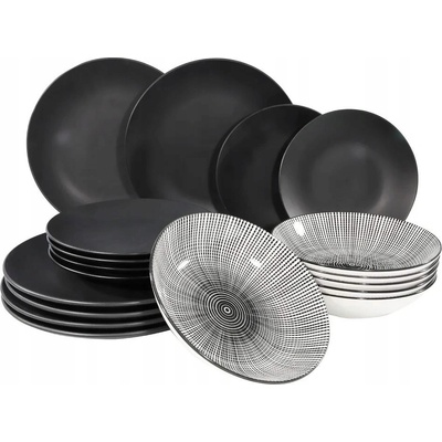 HIT Jídelní sada talířů 18 ks Nagano