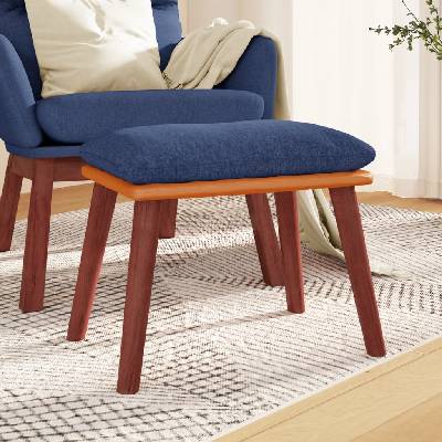 vidaXL Табуретка, синя, 45x29, 5x35 см, текстил и изкуствена кожа (341483)