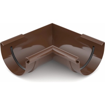 Covernit Plastový roh žľabu vnútorný PVC 75 mm hnedá