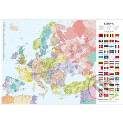 Evropa – nástěnná administrativní mapa