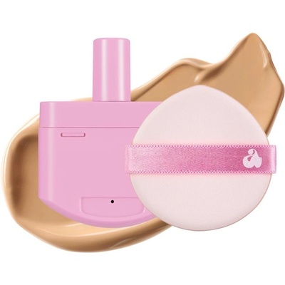 Unleashia Фон дьо тен Don't Touch Glass Pink, 27N, пълнител, 15 g + Гъба за грим