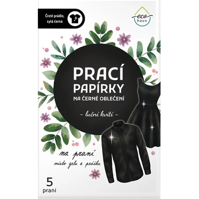 EcoHaus Prací papírky černé prádlo luční kvítí 5 ks