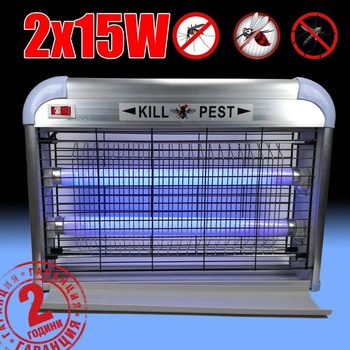 Мощна лампа против комари 2х15 w (t1600499)