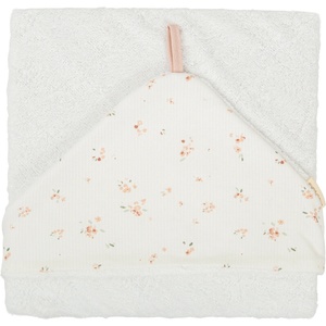 Bimbidreams Бебешка хавлия с качулка Bimbidream - Monet, 100 x 100 cm, White/Pink (8435629215498) - baby