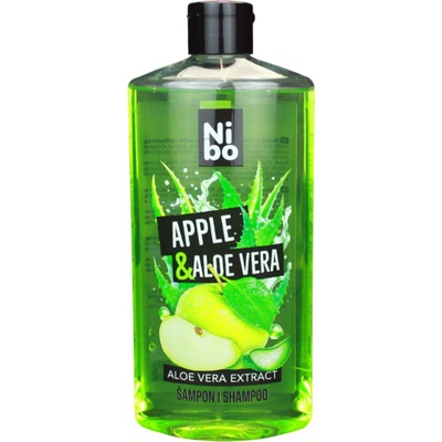 NIBO šampon Jablko a Aloe vera pro suché a poškozené vlasy 500 ml