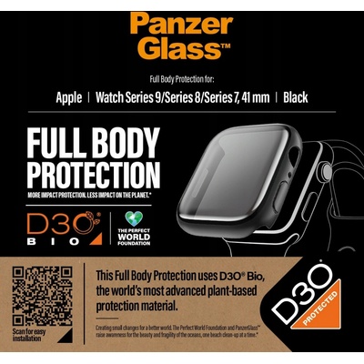 PanzerGlass Full Protection D3O černý, Apple Watch Series 7/8/9 41mm 3689 – Zboží Živě