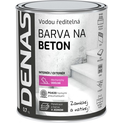 Denas Farba na betón 0,7 kg tmavosivá