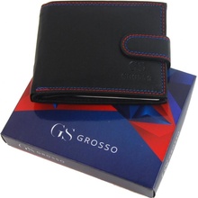 Barebag pánska kožená peňaženka so zápinkou v krabičke GROSSO čierna