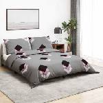 vidaXL Комплект плик за завивка, многоцветен, 155x220 см, памук (136470)
