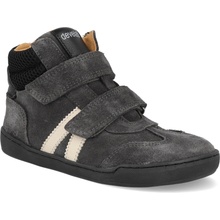 Develab barefoot dětské kotníkové boty Midcut sneak. Grey suede tmavě šedé