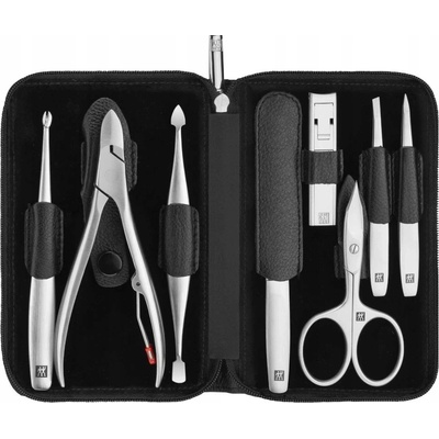 Zwilling TWINOX manikúra 8 ks kůže Nappa černá 97103-004
