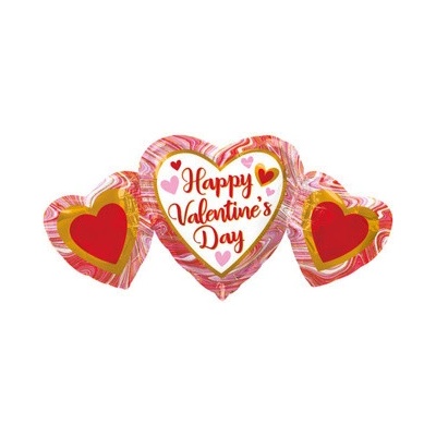 Foliový balonek srdíčka Happy Valentýn 86 cm