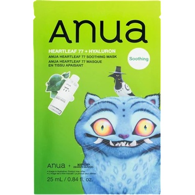Anua K-Pop Demon Hunters Heartleaf 77 Soothing Mask - Успокояваща Текстилна Маска 1бр. /25ml